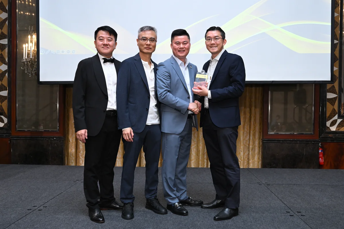 Commemorative plaque presented to Mr. Bob Yeo from Web Master Consultancy Pte Ltd.